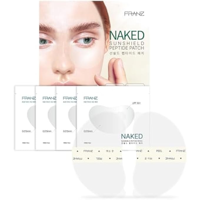 FRANZ UV PROTECTION PEPTIDE SUN PATCHES, 4 PAIRS (REGULAR SIZE), ANTI-AGING & SKIN REJUVENATION, SUNSCREEN, MOISTURIZER, PERFECT FOR OUTDOOR SPORTS  GOLF, HIKING, DRIVING, KOREAN SKINCARE - Image 1